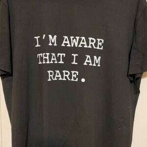 Black Graphic Tee with White Text